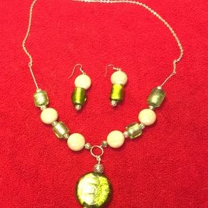 Hand Made Necklace & Earrings